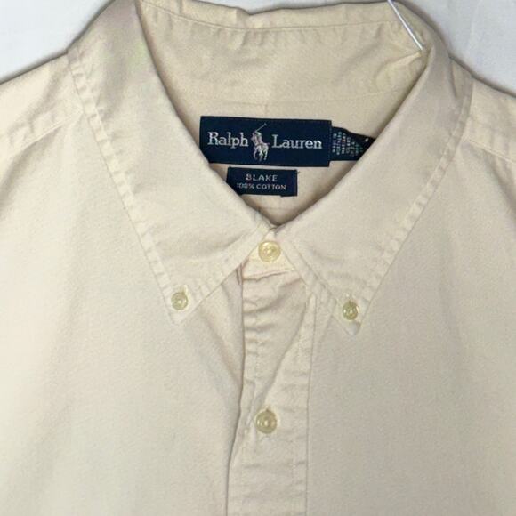 Ralph Lauren Mens Short Sleeve Shirt Ivory Off White XXL - Picture 4 of 8